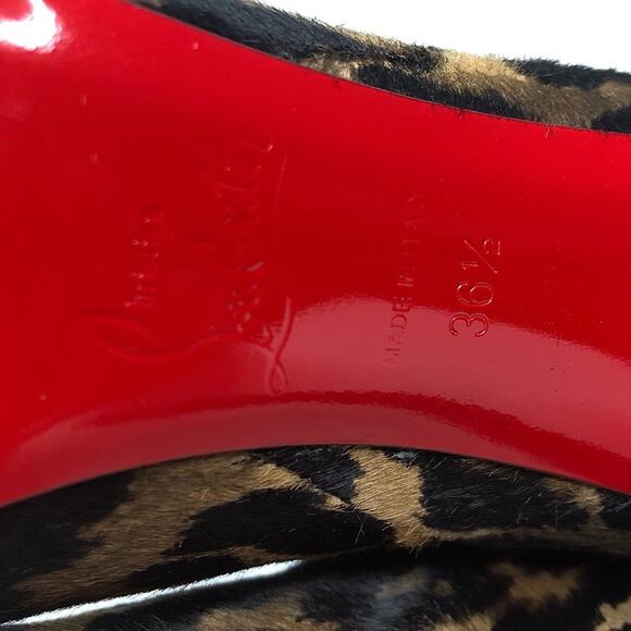 NEW Christian Louboutin Astrilarge Botta 100 Pony Kitty Pointed Toe Boots 36.5 - Picture 8 of 8